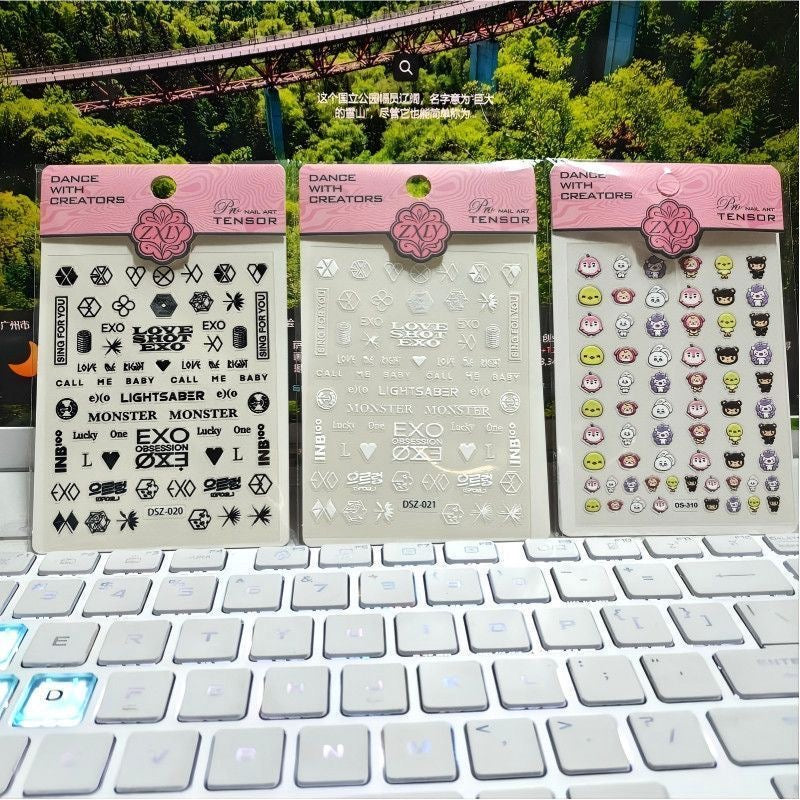 Kpop EXO stickers sheet