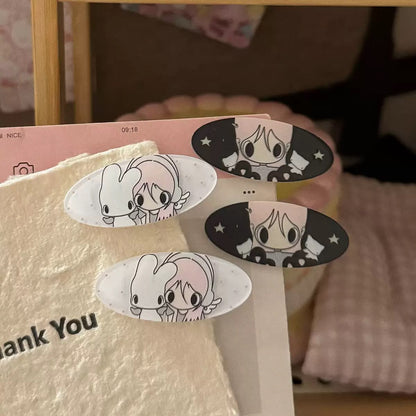 Korean trending anime autumn hair clip 2 pcs set