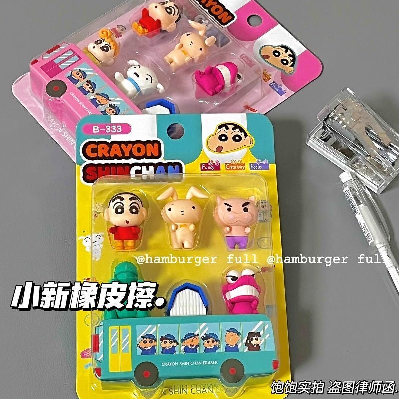 Shinchan eraser  6 pcs set