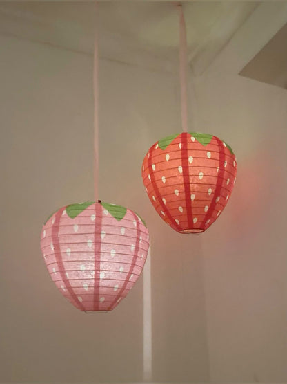 Japanese style paper strawberry, mushroom lantern