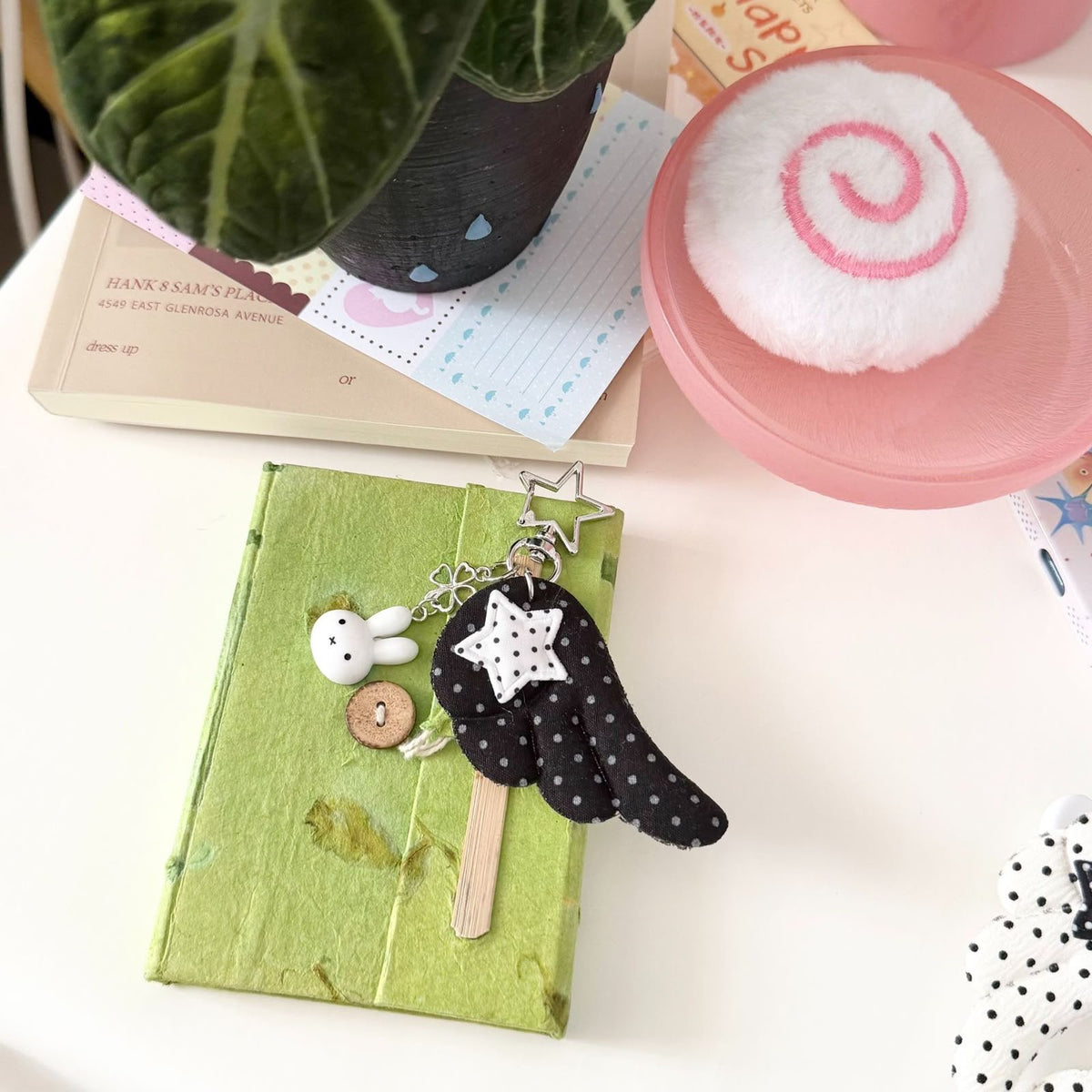 Miffy angel wing keychain