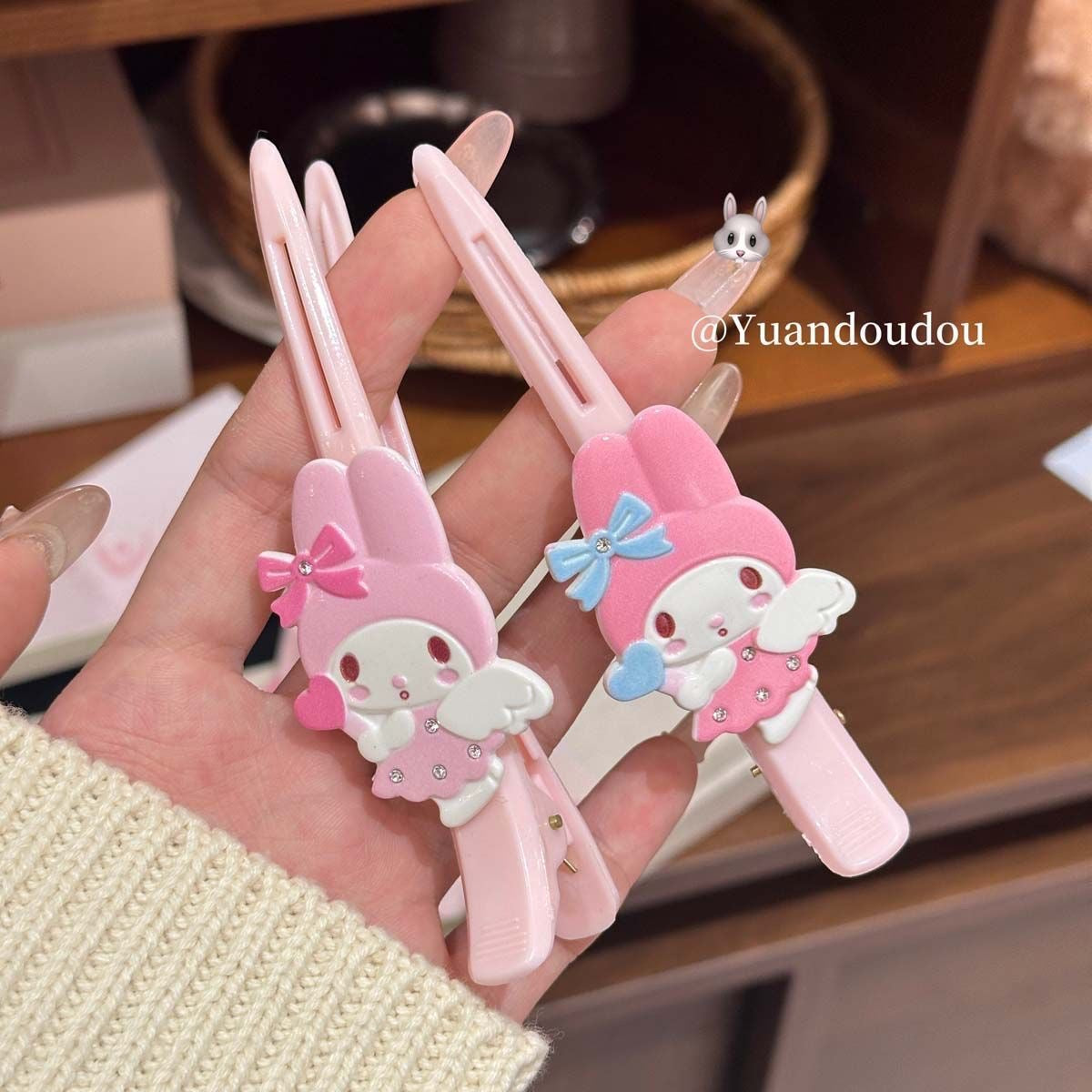 My melody 2 pcs hair clip set