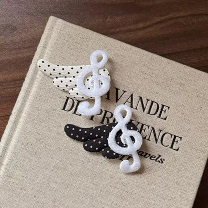 Summer cute polka dots angel wings hair clip