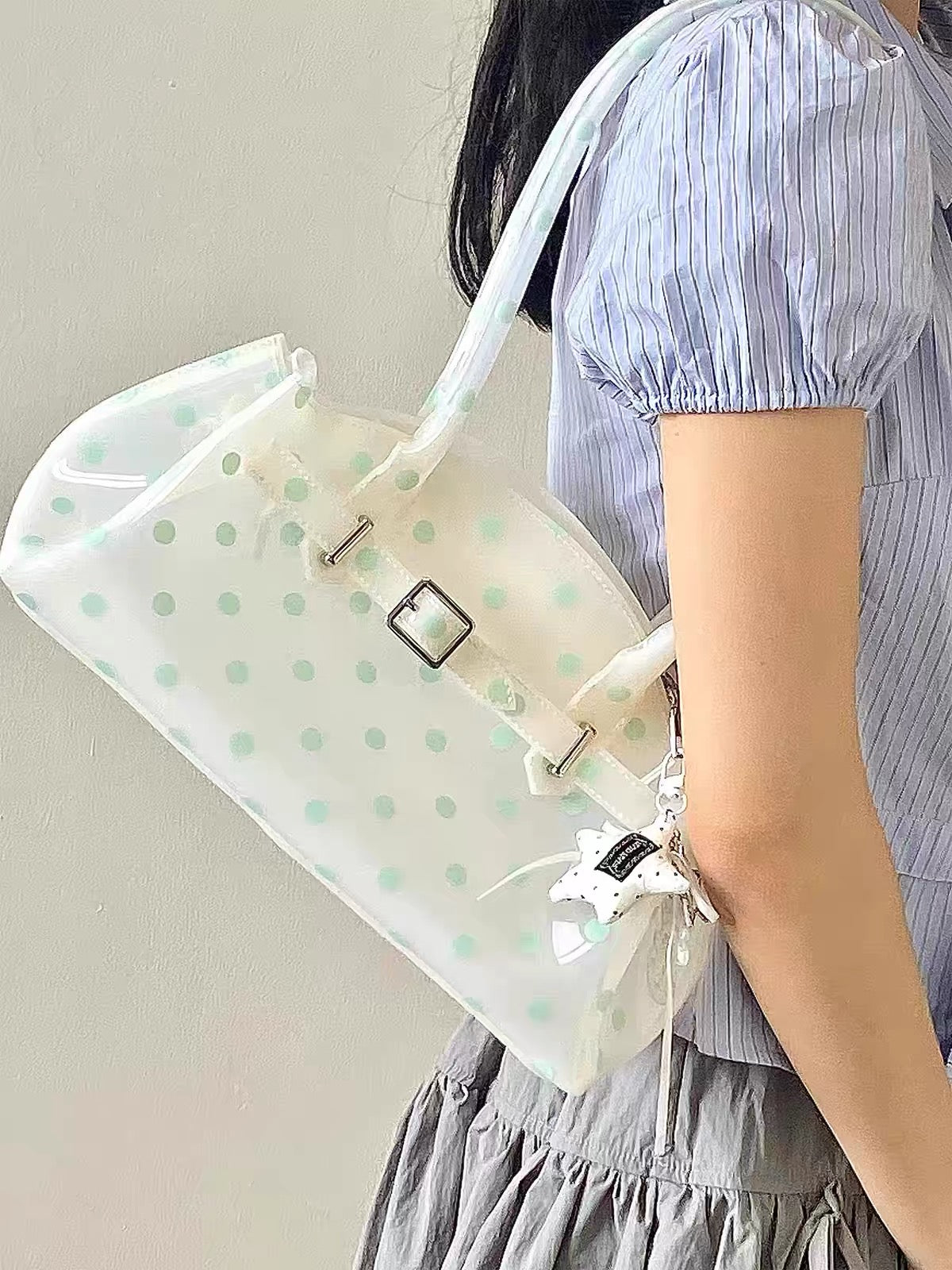 Viral polka dot jelly hand bag