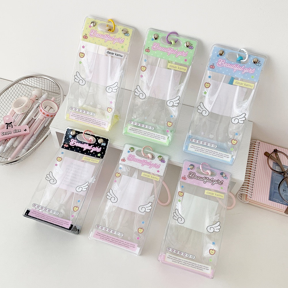 Korean kawai style trending doll plushie pouch bag