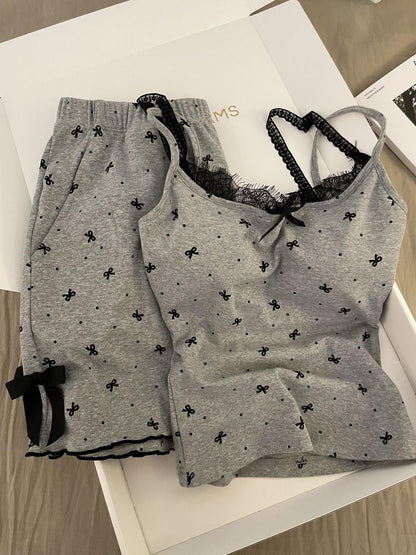 Asianchic gray two pieces night set