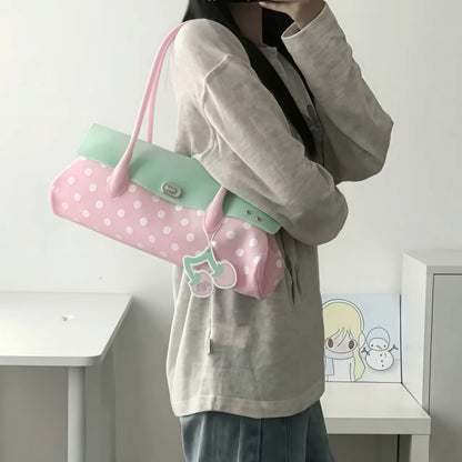 Trending polka dots jelly firkin bag