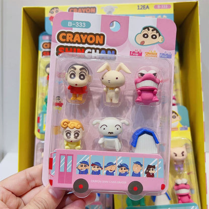 Shinchan eraser  6 pcs set