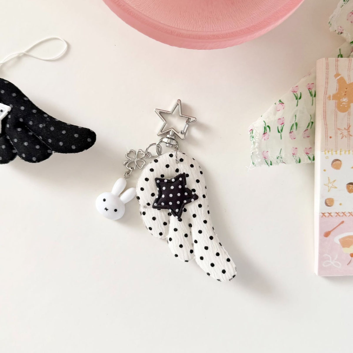Miffy angel wing keychain