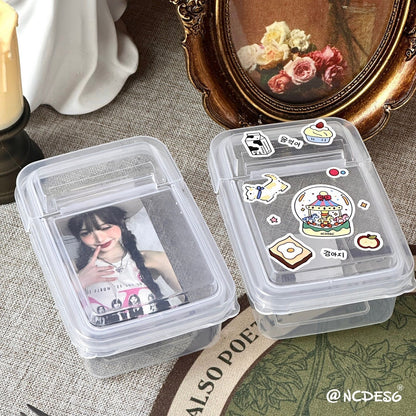 Sticker and photocard accessories storage box