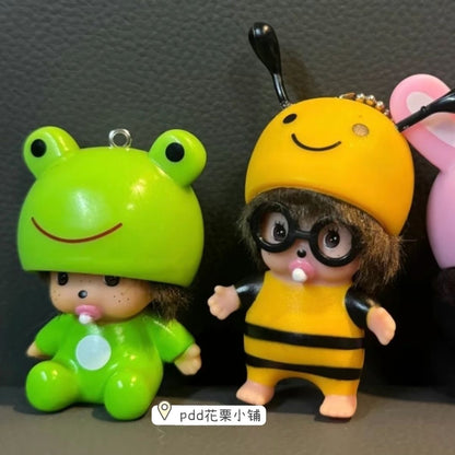 Viral mini monchhichi keychain