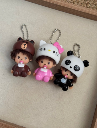 Viral mini monchhichi keychain