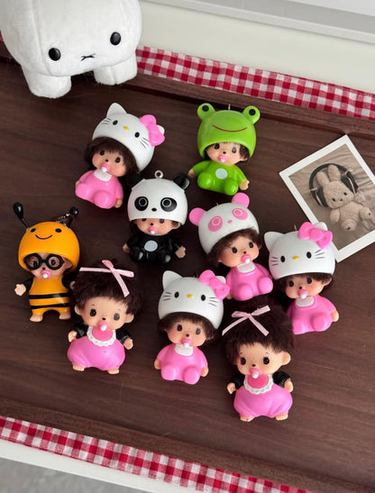 Viral mini monchhichi keychain