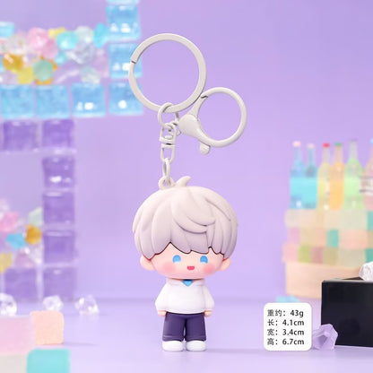 Love and deep space kawai keychain