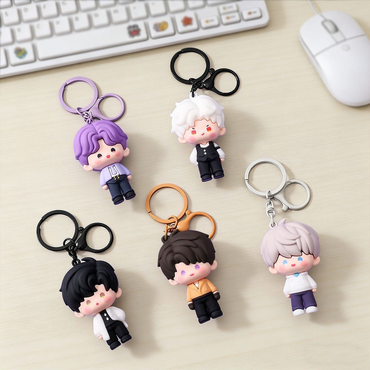Love and deep space kawai keychain