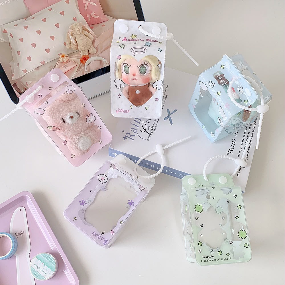 Korean kawai style doll storage pouch bag