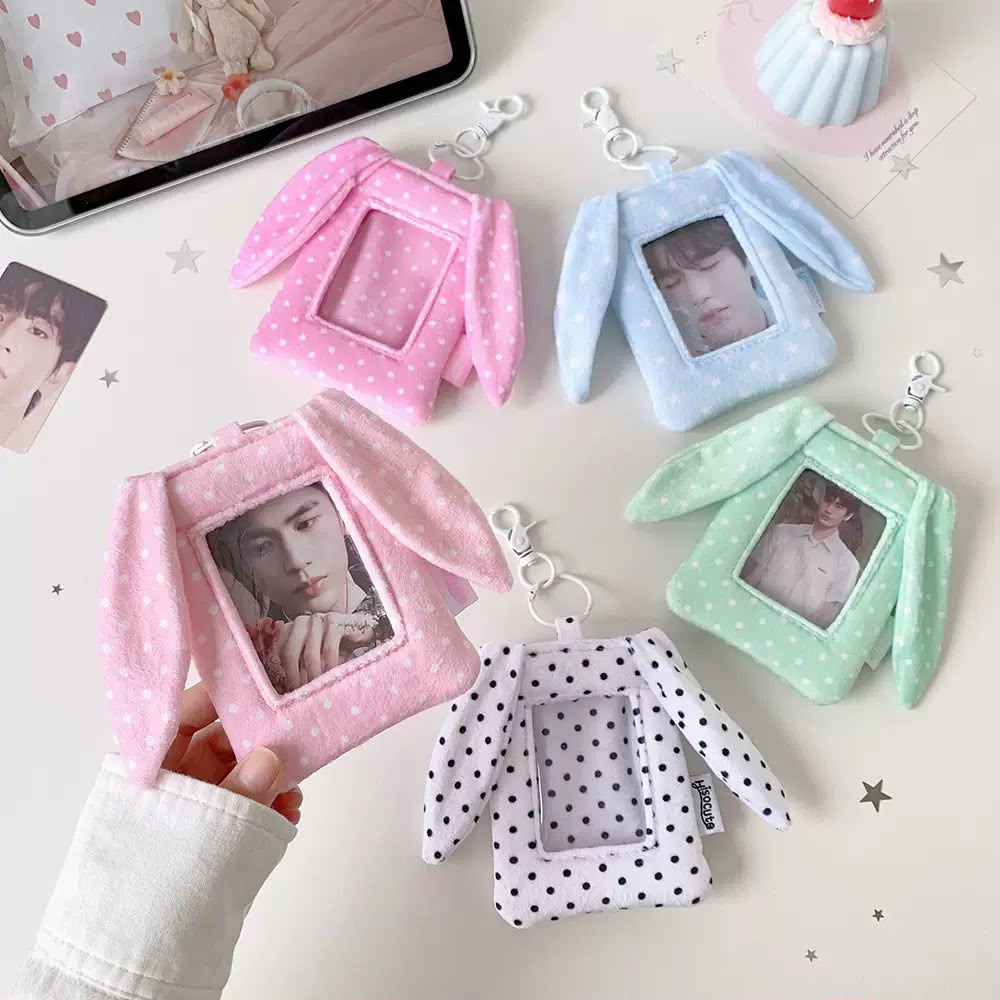 Bunny style polka dot  photocard holder
