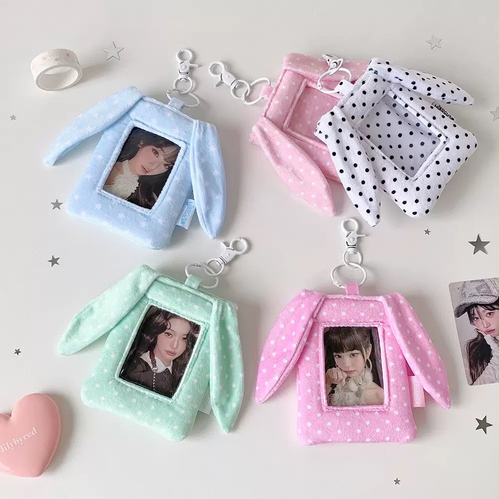 Bunny style polka dot  photocard holder