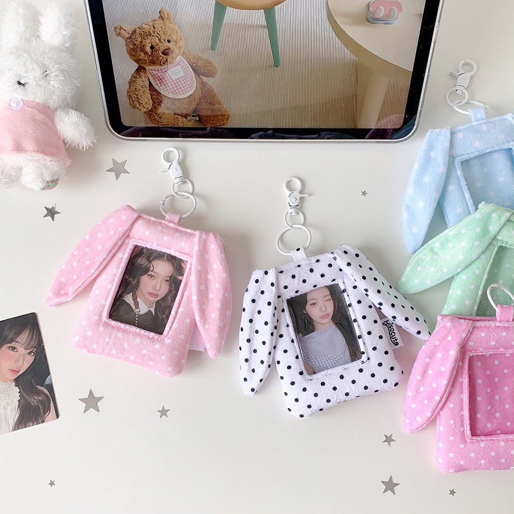 Bunny style polka dot  photocard holder