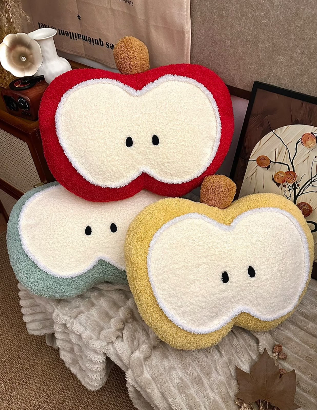 Apple plushie pillow