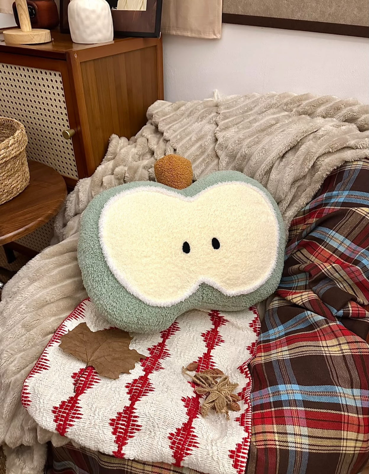 Apple plushie pillow
