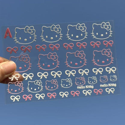 hello kitty sticker sheet waterproof for glass , laptop , phone decoration
