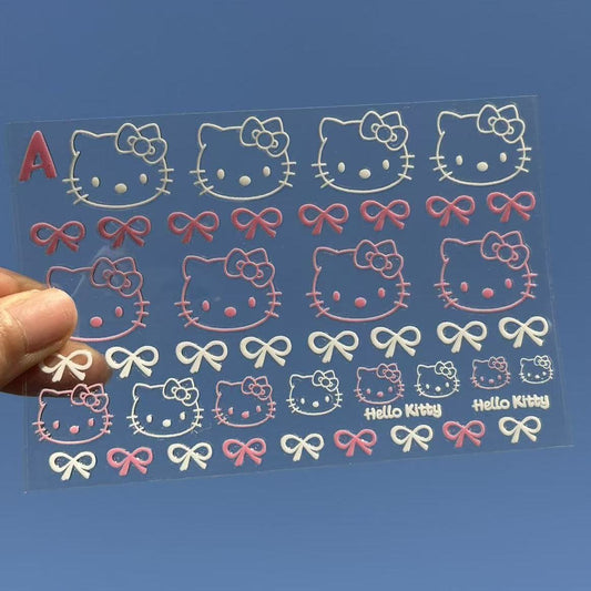 hello kitty sticker sheet waterproof for glass , laptop , phone decoration