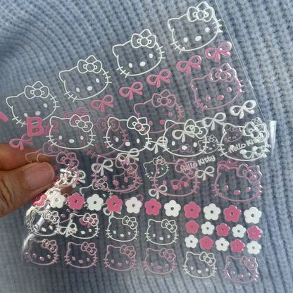 hello kitty sticker sheet waterproof for glass , laptop , phone decoration