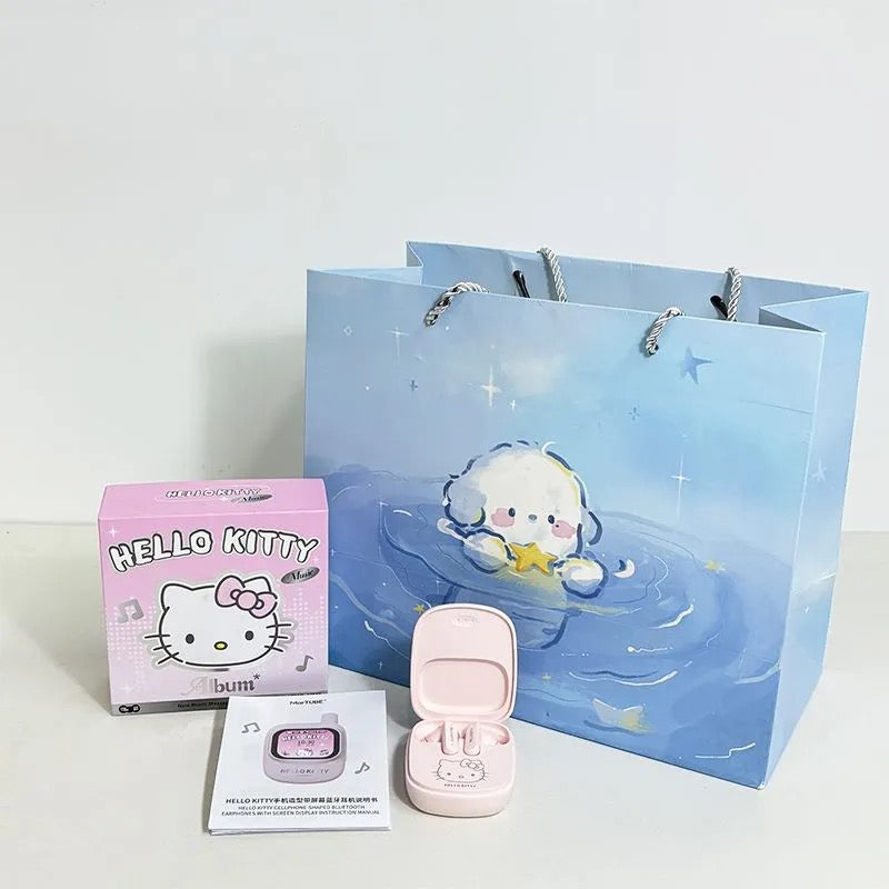 HelloKitty Screen Smart Bluetooth Headphones Creative Gift Women's Birthday Gift Set