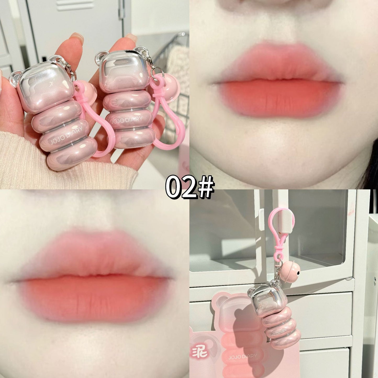 JOJO DAIRY pink bear velvet matte lip mud