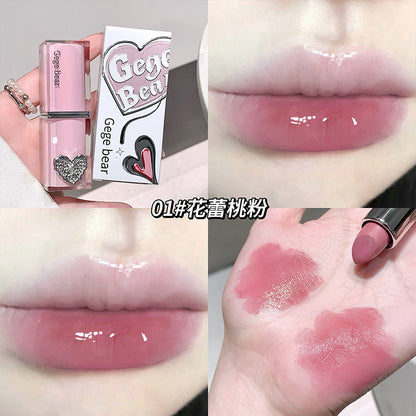 Gege bear crystal water mirror lip glaze