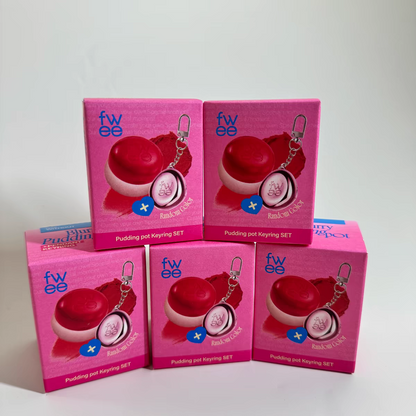 Fwee Lip and cheek Cream Blush lipstick Pudding with keychain