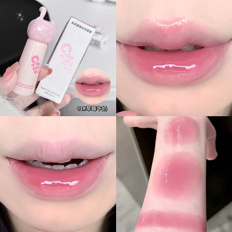 Cappuvini cute cat moisturizing lip gloss
