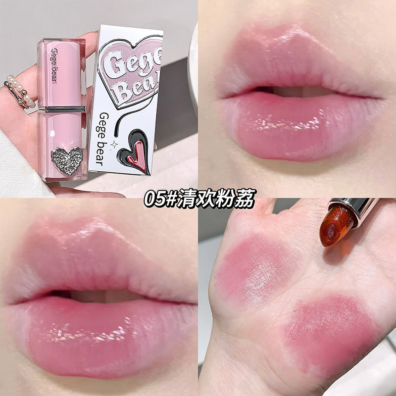 Gege bear crystal water mirror lip glaze
