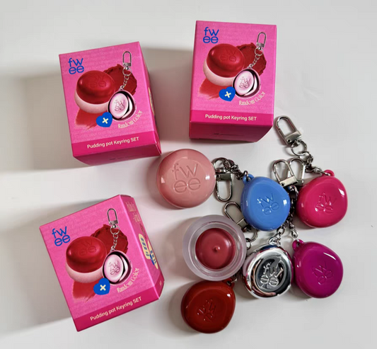 Fwee Lip and cheek Cream Blush lipstick Pudding with keychain