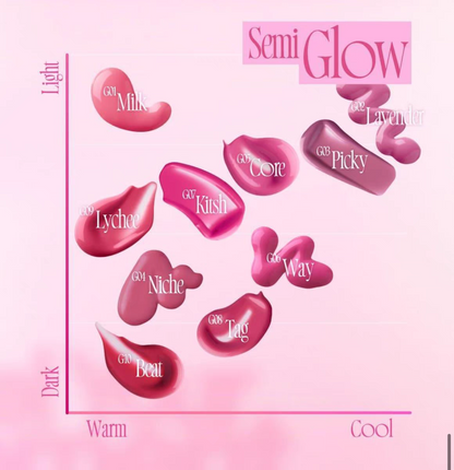 Fwee Pink Series semi -watery and semi -matte dewy lip glaze