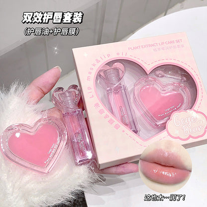 Gege bear lip care love lip gloss set
